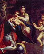  tela raffigurante la Madonna col Bambino e San Giovannino