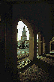 Veduta della Piazza di Palazzo Bentivoglio foto Giuseppe Maria Codazzi