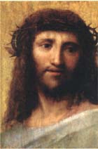 Il "Volto di Cristo", olio su tavola di Antonio Allegri (cm. 18x24)